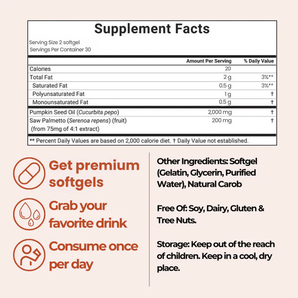 Pumpkin Seed Oil Softgels