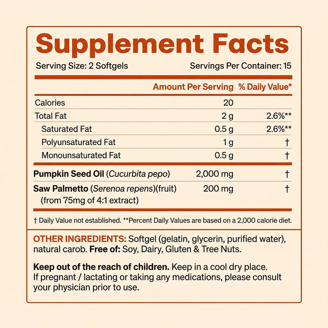 Pumpkin Seed Oil Softgels