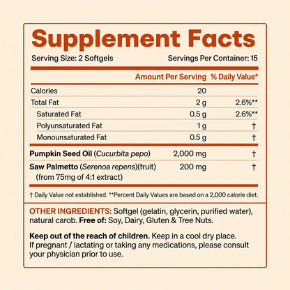 Pumpkin Seed Oil Softgels