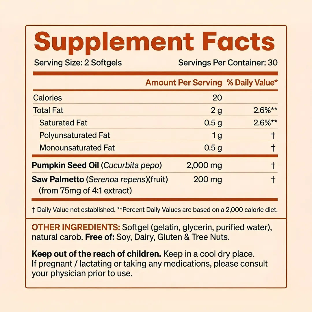 Pumpkin Seed Oil Softgels